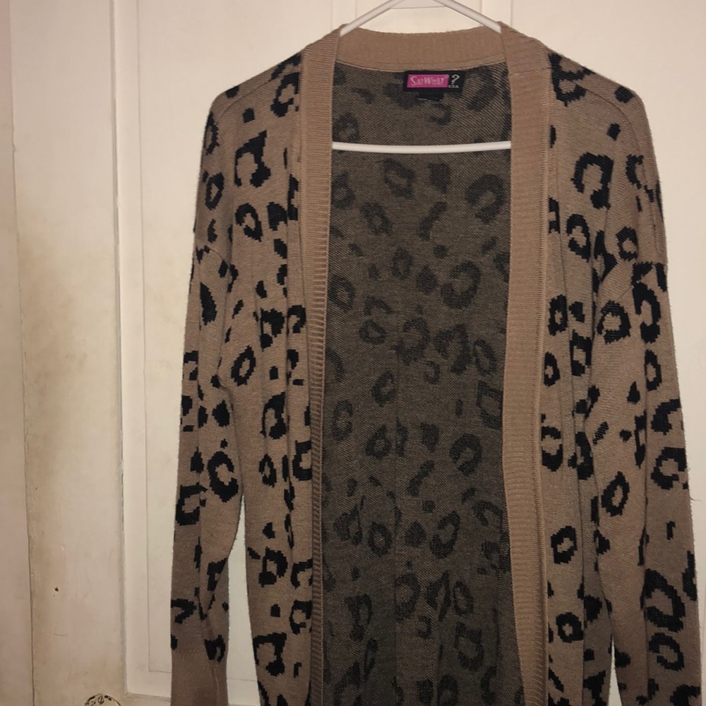 SayWhat Cardigan 1XL Leopard